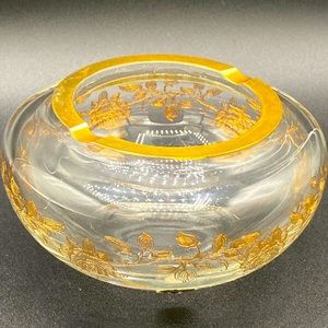 Czechoslovakian Crystal cut Ashtray